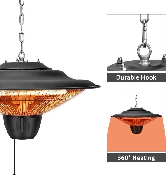 Wall mounted patio heater
